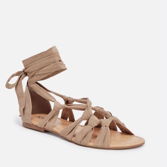 Denitsa Natural Wrap Sandals - Picture 1 of 7